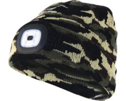 Mütze mit integriertem LED Licht 1W 250 mAh Akku wiederaufladbar camouflage