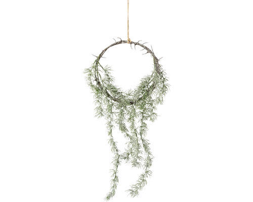 Kunstpflanze Zeder Traumfänger beschneit Höhe: 60 cm grün
