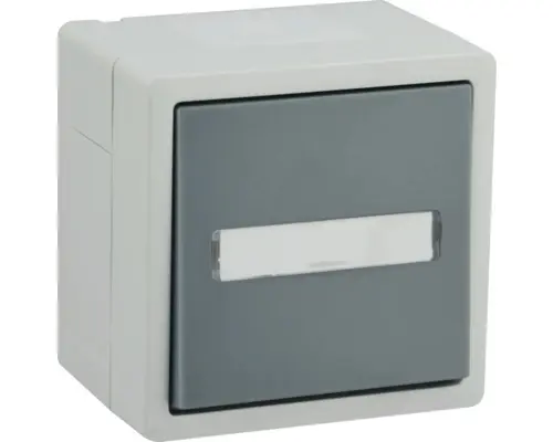 Feuchtraum Aus-/Wechselschalter e2 VARIO21 aufputz, IP44, grau