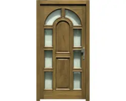 Haustür Fichte endbehandelt Eiche Modell BB 121 110x210,5 cm rechts