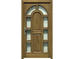 Haustür Fichte endbehandelt Eiche Modell BB 121 110x210,5 cm links