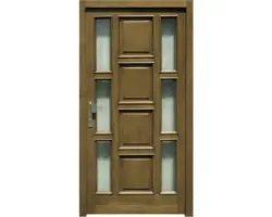 Haustür Fichte endbehandelt Eiche BB 117 1100x2105 mm links