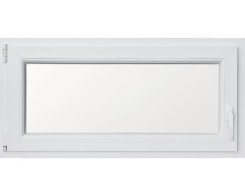 Kellerfenster Dreh-Kipp Kunststoff RAL 9016 verkehrsweiß 1000x500 mm DIN Links (2-fach verglast)