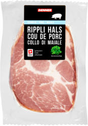 Denner Rippli Hals, Schwein, geräuchert, ca. 700 g, per 100 g