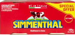 Viande de bœuf Simmenthal, en gelée, 2 x 215 g