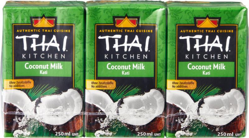 Lait de noix de coco Thai Kitchen, UHT, 3 x 250 ml
