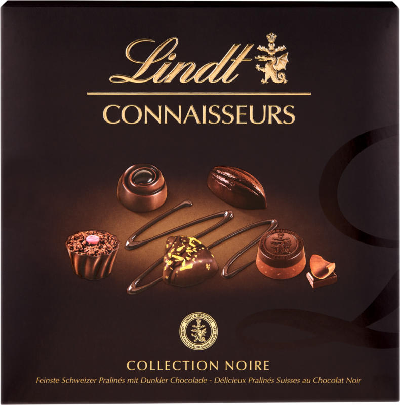 Lindt Connaisseurs Pralinés Collection Noire, 140 g