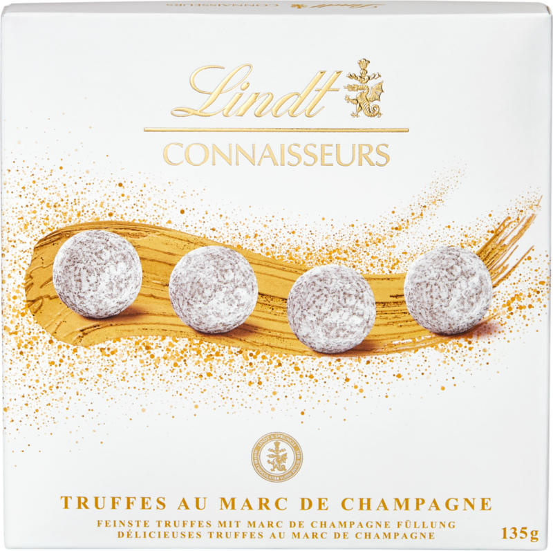 Truffes Marc de Champagne Connaisseurs Lindt, 135 g