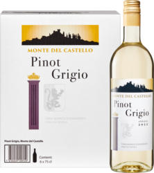Monte del Castello Pinot Grigio Vino da Tavola, Hongrie, 2023, 6 x 75 cl