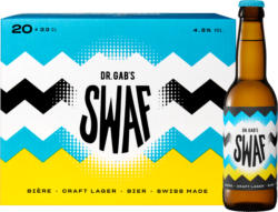 Bière lager blonde Swaf Dr. Gab’s, 20 x 33 cl