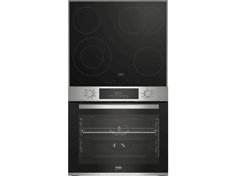 Beko BBSM12320X, Einbaubackofenset (Elektrokochfeld, A, 72 l)