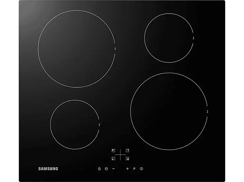 Samsung NZ64F3NM1AB/UR Induktionskochfeld (590 mm breit, 4 Kochfelder, Glaskeramik, Autarkes Kochfeld)
