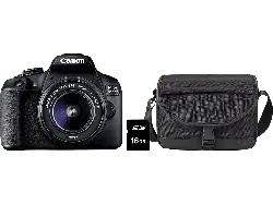 Canon EOS 2000D Spiegelreflexkamera mit EF-S 18-55mm 3.5-5.6 III, Tasche SB130 und 16GB Speicherkarte; Spiegelreflexkamera Set
