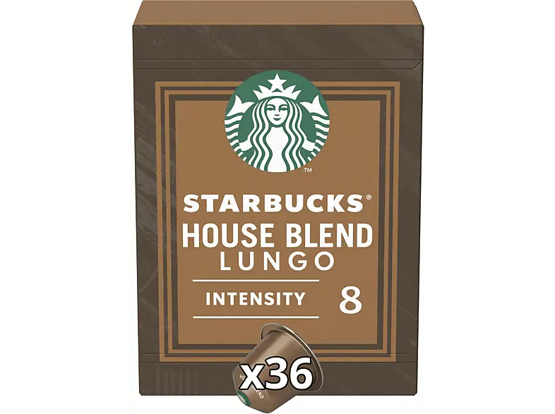 Starbucks House Blend Lungo Kaffeekapsel, 36 Stück, Kompatibles System: Nespresso