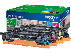 Brother TN-243CMYK Rainbow Kit (TN243CMYK); Original Toner