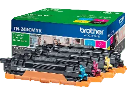 BROther TN-243CMYK Rainbow Kit (TN243CMYK); Original Toner
