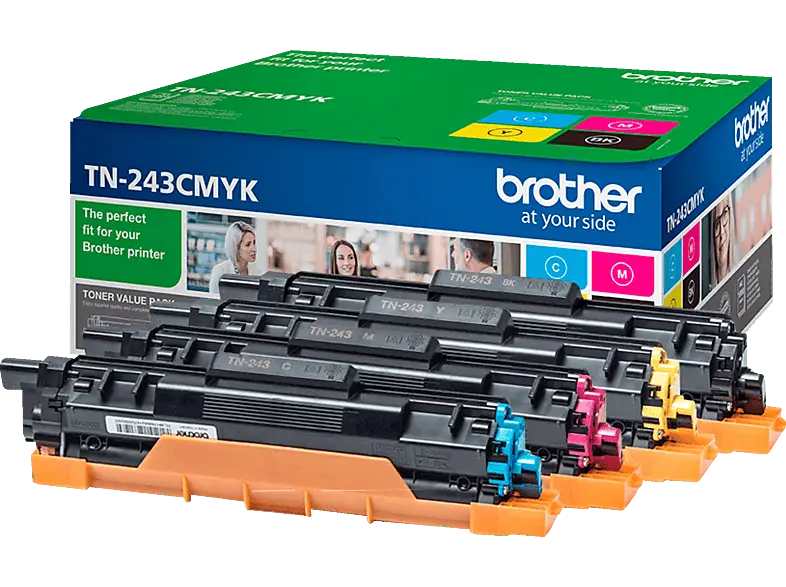 BROther TN-243CMYK Rainbow Kit (TN243CMYK); Original Toner
