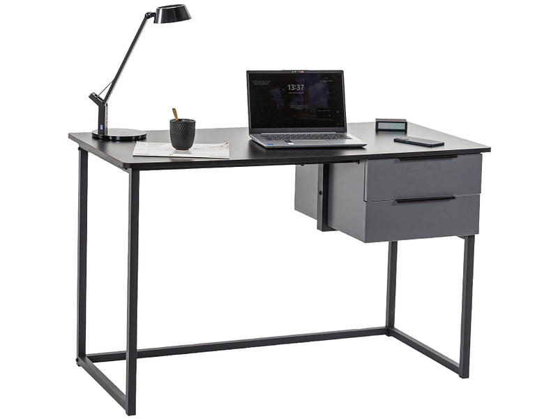 Schreibtisch LEWIS 60x120x75cm schwarz