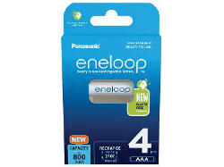 Eneloop AAA 800 mAh, NiMH, vorgeladen, 4er-Pack; Batterie wiederaufladbar