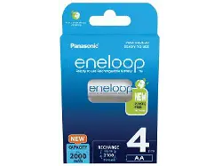 Eneloop AA 2000 mAh, NiMH, vorgeladen, 4er-Pack; Batterie wiederaufladbar