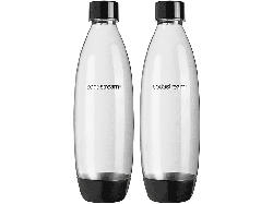 Sodastream Spülmaschinengeeignete Kunststoffflasche fuse schwarz, 2er-Pack (1l, für Wassersprudler)