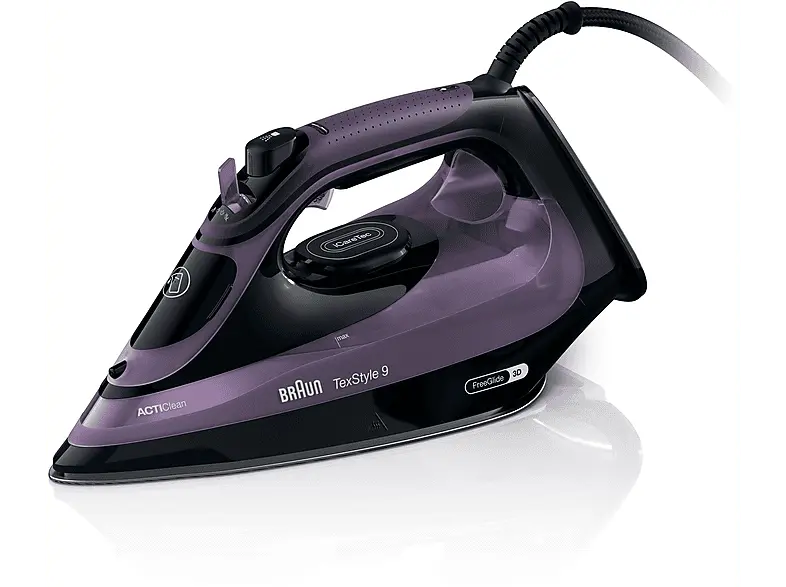 Braun SI 9661 VI TexStyle 9 Dampfbügeleisen (3100 Watt, Schwarz/Violett)