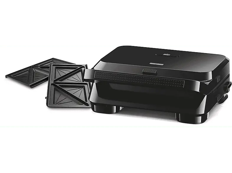 Braun Snack Maker 5 SM 5000 Sandwich schwarz Sandwichmaker, Rot, 800 Watt