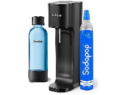 Sodapop JOY Eco Wassersprulder mit 1 Flasche, CO² Zylinder inklusive: Ja , Matt Schwarz