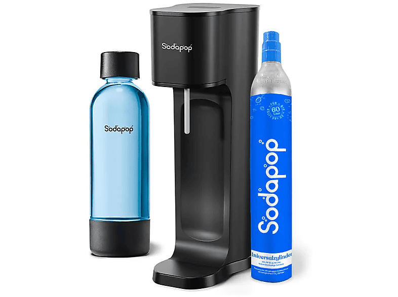 Sodapop JOY Eco Wassersprulder mit 1 Flasche, CO² Zylinder inklusive: Ja , Matt Schwarz