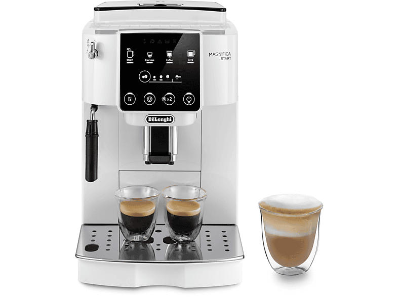 DE LONGHI ECAM220.20.W Magnifica Start Kaffeevollautomat (Weiß, Kegelmahlwerk, 15 bar)