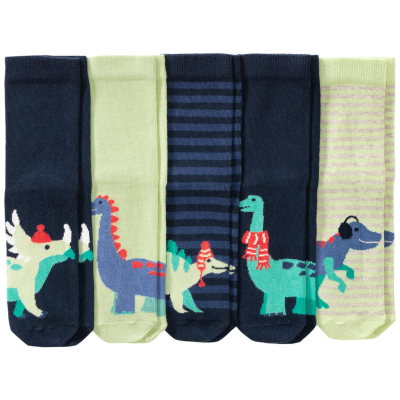 5 Paar Kinder Socken mit Dino-Motiven (Nur online)