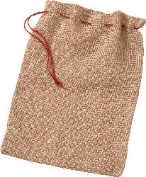 Dekorieren & Einrichten Geschenksack, Jute mit rotem Band