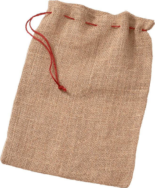 Dekorieren & Einrichten Geschenksack, Jute mit rotem Band