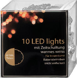 Dekorieren & Einrichten LED Lichterkette, Sterne, silber (10er)