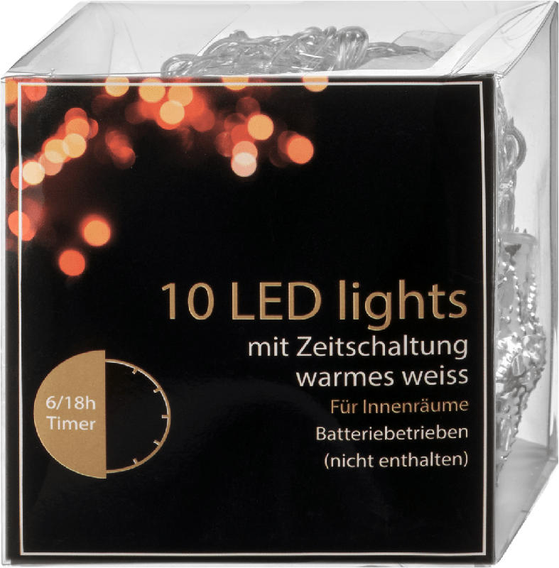 Dekorieren & Einrichten LED Lichterkette, Sterne, silber (10er)