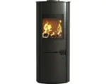 Hornbach Kaminofen Schiedel Sirius 1 RLU Stahl schwarz 5,9 kW mit Holzfach