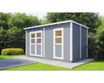 Hornbach Gartenhaus Bertilo Laisholm inkl. Fußboden 447 x 234 cm hellgrau