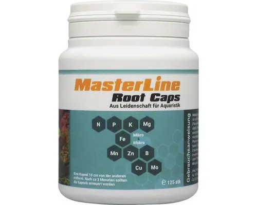 Aquariumpflanzendünger MasterLine Root Caps Wurzeldünger in Kapselform mit Stickstoff, Phosphor, Eisen und Mikronährstoffe, Düngekapseln ca. 125 g 125 St.