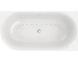 Freistehender Whirlpool Ottofond Afinar Corner XS 80x155x60 cm linke Ecke abgerundet mit Silentsystem weiß glänzend glatt
