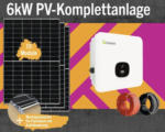 Hornbach PV-Komplettanlage 14 Module 6 kWp inkl. Hybrid-Wechselrichter und Montagematerial für Flachdach mit Aufständerung