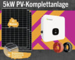 Hornbach PV-Komplettanlage 12 Module 5 kWp inkl. Hybrid-Wechselrichter und Montagematerial für Flachdach mit Aufständerung