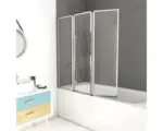 Hornbach Badewannenfaltwand Aurlane Triple 3-teilig 1250x1430 mm Echtglas Klar hell chrom