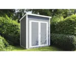 Hornbach Gartenhaus Bertilo Timmo inkl. Fußboden 180 x 121 cm silbergrau