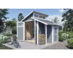Hornbach Gartenhaus Konsta Studio inkl. Fußboden Anbauschrank Oberlicht 290 x 202 cm hellgrau