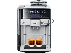 Siemens TE 657503DE EQ.6 Plus Kaffeevollautomat (Edelstahl, Schwarz, Scheibenmahlwerk, 19 bar, Milchschlauch)