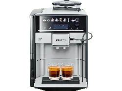 Siemens TE 657503DE EQ.6 Plus Kaffeevollautomat (Edelstahl, Schwarz, Scheibenmahlwerk, 19 bar, Milchschlauch)