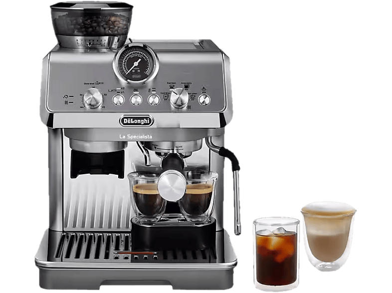 De'Longhi EC9255.M LA Specialista Arte EVO COLD BREW Espresso-Maschine, Siebträger (Silber, 1550 Watt, 15 bar)