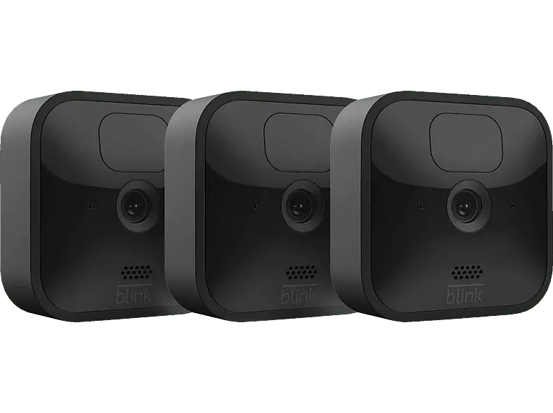 BLink 53-024850, 3. Generation/2020 Überwachungskamera inkl. Sync-Modul 2 (Anzahl Kameras: 3, für Außen, Nachtsichtfunktion, Akkubetrieb, Schwarz)