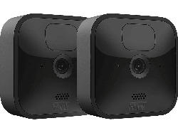 blink Outdoor Kamera, 3. Generation/2020, 2er-Pack, Set inkl. Sync-Modul 2, Schwarz (53-024849); Überwachungskamera