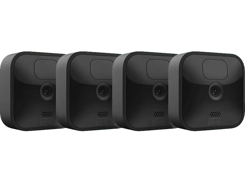 BLink 53-024851, 3. Generation/2020 Überwachungskamera inkl. Sync-Modul 2 (Anzahl Kameras: 4, für Außen, Nachtsichtfunktion, Akkubetrieb, Schwarz)